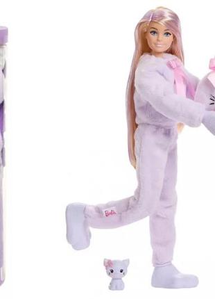 Кукла barbie jjp64 "cutie reveal" серии "милые бантики" - котенок