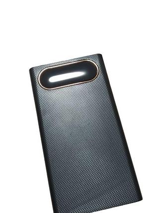 Пластиковый корпус для power bank на 8 элементов 18650 с быстрой зарядкой qc3.0 fast и фонариком черный