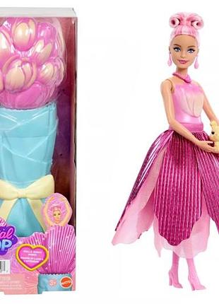 Набор-сюрприз с куклой barbie petal pop jmf57 "розовый тюльпан"