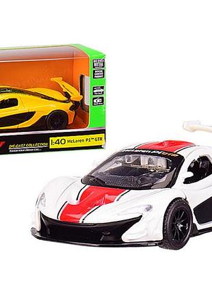 Машина металлическая автопром 4337 1: 40 mclaren p1 gtr, 2 цвета, открываются двери, коробка 14,5*6,5*7 см