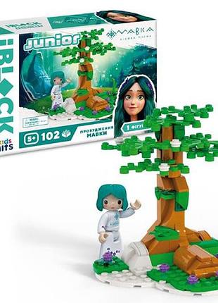 Конструктор iblock junior pl-921-519 мавка, 102 дет, 1 фигурка, наклейки, тату, в коробке р.24*6*16см
