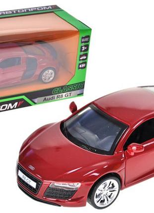 Машина металлическая 10004 5" audi r8 gt, открываются двери, в коробке 16,5x7x8 см автопром