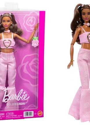 Лялька barbie jjn72 "deluxe style" – трояндовий сет у барбікорі