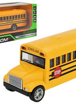 Машина металева "автопром" 10003 5" american school bus, відкриваються двері, в кор. 16,5*7*8 см