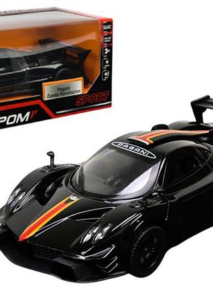 Машина металева 68314 1:32 "pagani zonda revolucion" на батарейки, світло, звук, відкриваються двері, у коробці18x9x8 см автопром