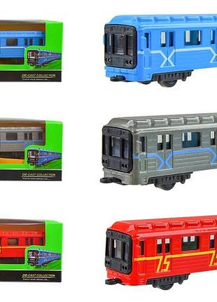 Вагон-метро 7875 металлический 1:43-50 в коробке 19,5x5,3x6,7 см автопром