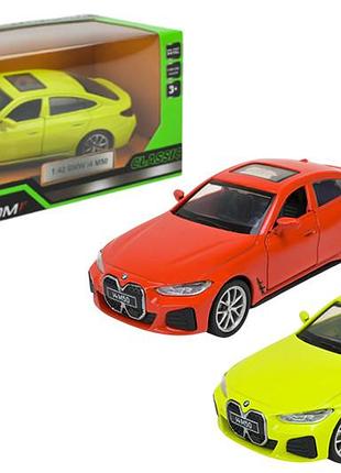 Машина металева "автопром" 4378, 1:43 bmw i4 m50, 2 кольори, відкриваються двері, в коробці р. 14,5*6,5*7см