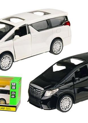 Машина металлическая 4329 "автопром",1:42 toyota alphard, 2 цвета, открываются двери, коробка 14,5*6,5*7 см