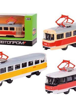 Трамвай 6411авсd металевий, в коробці 19,5x5x8 см автопром