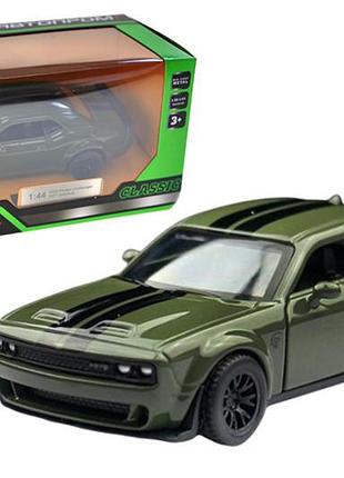 Машина металлическая 4385 1:44 dodge challenger srt jalibreak, на батарейки, свет, звук, открываются двери, коробка 14,5x6,5x7 см