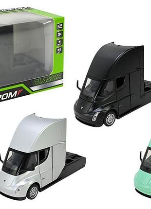 Машина ap74225 tesla semi truck head батарейки, свет, звук, открываются двери, р.19.5x9x9 см автопром