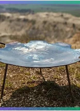 Сковорідка ромашка з пелюстками 50-56 см для приготування страв на відкритому вогні з кришкою sku_2105-56c