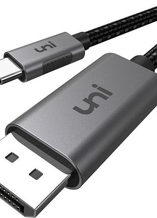 Кабель usb-c to displayport uni 3м 4k@60hz aluminum