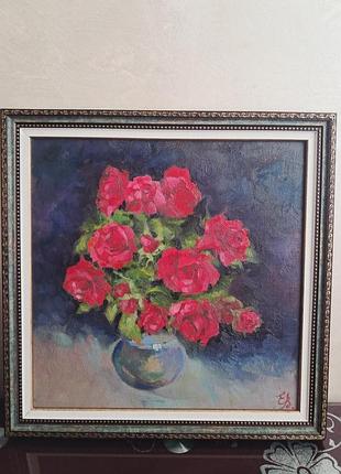 Картина "розы" маслом