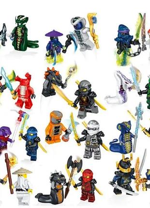 Набір конструктор фігурки чоловічки ніндзяго ninjago 24 штуки
