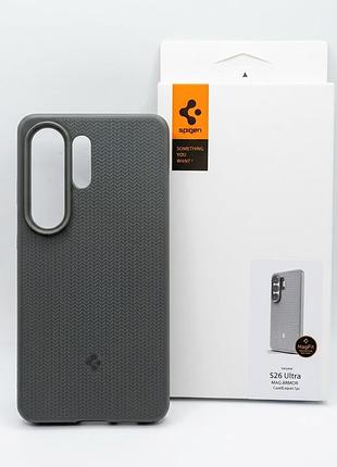 Защитный чехол spigen mag armor magfit для samsung galaxy s26 ultra с поддержкой magsafe - серый