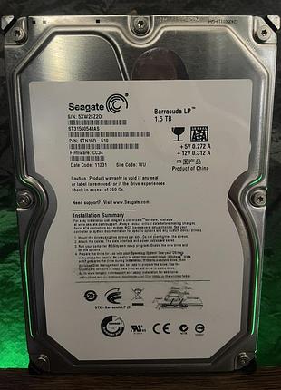 Жорсткий диск hdd seagate 1.5tb 3.5″ sata iii 5900 об/хв 32mb для комп’ютера б/в