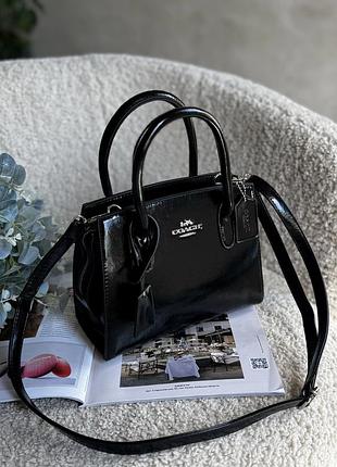 Класична лакова сумка coach, сумка коач невеличка