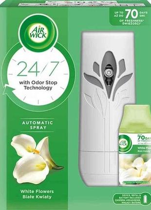 Автоматический освежитель воздуха fmatik старт.набор white flowers тм airwick