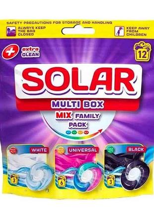 Капсули для прання 12шт multi box white universalblack м solar тм solar