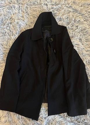 Черное полупальто zara