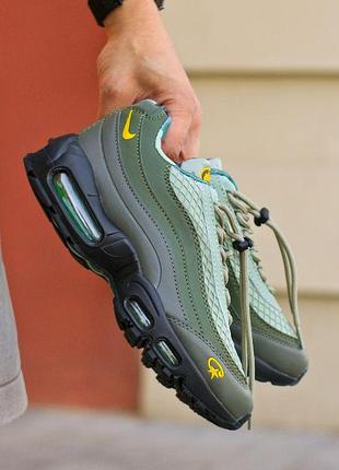 Мужские зеленые кроссовки nike air max 95 sp corteiz gutta green х эйр макс 43