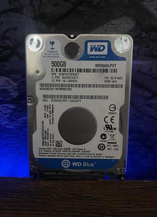 Жесткий диск hdd western digital 500gb 2.5″ sata iii 8mb б/у для ноутбука и компьютера