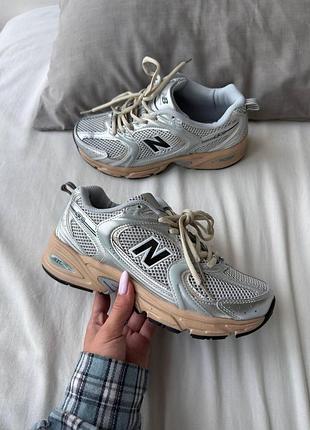 Жіночі сірі кросівки new balance 530 silver beige х нью беланс 39