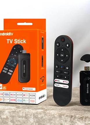 Smart tv приставка android tv stick 3pro, 16gb, wi-fi