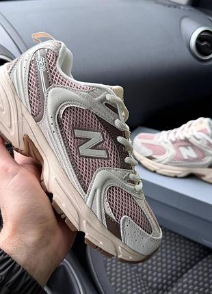 Жіночі рожеві кросівки new balance 530 pink beige brown х нью беланс 40