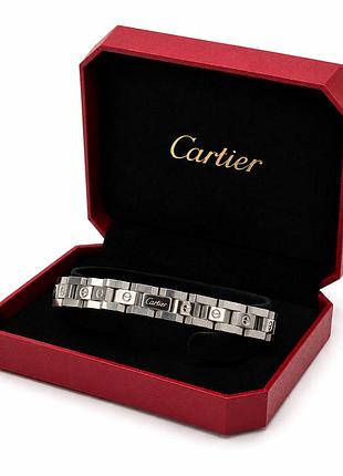 Чоловічий браслет cartier з нержавіючої сталі повсякденний на руку гарний на подарунок чоловікові подарунковий жорсткий широкий