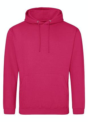 Кенгурушка толстовка з капюшоном худі just hoods college hoodie яскраво-рожевий, xs