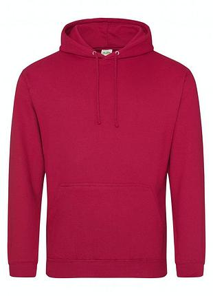 Кенгурушка толстовка з капюшоном худі just hoods college hoodie червоний чилі, l