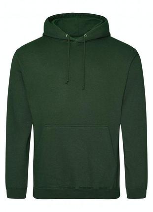 Кенгурушка толстовка з капюшоном худі just hoods college hoodie темно-зелений, s