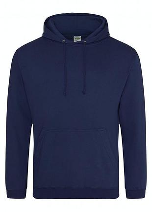 Кенгурушка толстовка з капюшоном худі just hoods college hoodie темно-синій, s
