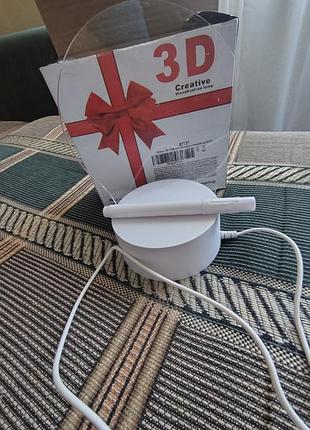 Ночник 3d с usb кабелем и маркером для надписей