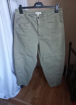 Бавовняні штани бочки marks &amp; spencer per una barrel leg (р. 16/44) хакі