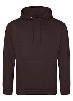 Кенгурушка толстовка з капюшоном худі just hoods college hoodie темний шоколад, xl