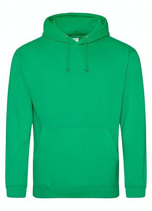 Кенгурушка толстовка з капюшоном худі just hoods college hoodie яскраво-зелений, xs