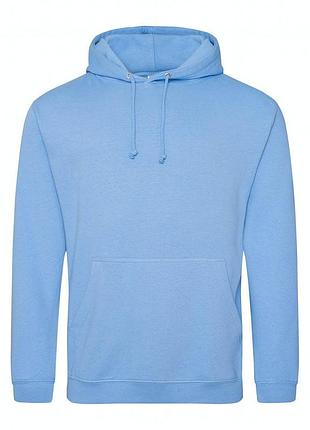 Кенгурушка толстовка с капюшоном худи just hoods college hoodie голубой, s