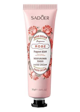 Увлажняющий крем для рук с экстрактом розы sadoer hand cream rose 30г