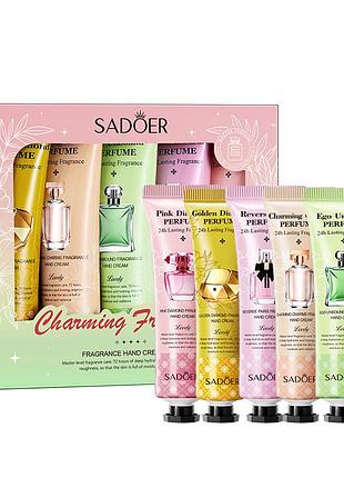Набор парфюмированных кремов для рук sadoer charming fragrance 5 шт*30г