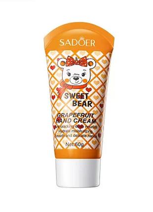 Крем для рук против трещин sadoer sweet bear grapefruit 60 г