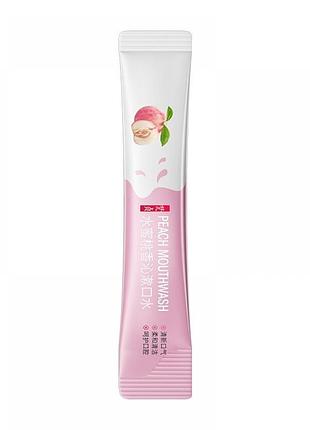 Ополіскувач для ротової порожнини з персиком veze mouthwash peach cool 1 стік 10мл