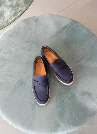Лофери baldinini moc u nubuck blue