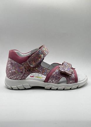 Ортопедичні босоніжки для дівчинки woopy 89rose26, розмір 26 (17 см.)