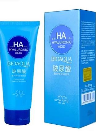 Пінка для вмивання з гіалуроновою кислотою bioaqua 100 г