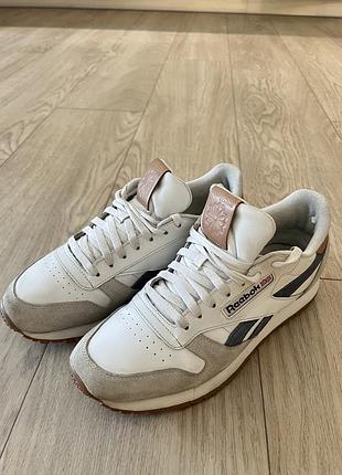 Reebok classic leather white brown fy8184