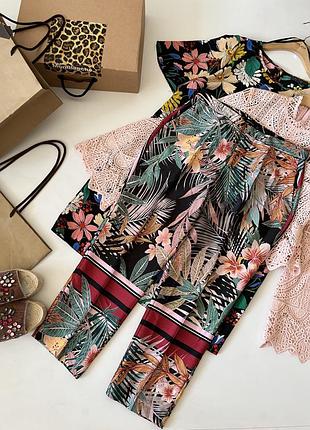 Атласні брюки штани zara