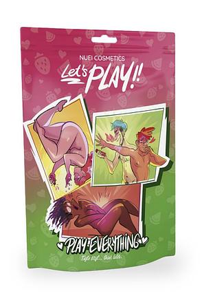 Набір play everything лубрикант + зігріваюча масажна олія + оргазм гель смак: полуниця/кавун nuei (іспанія)